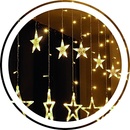 Vánoční osvětlení Solight LED vánoční závěs s hvězdami 1,8m