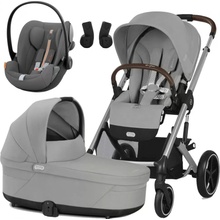 CYBEX Set Balios S Lux + korba + adaptéry + Cloud G i-Size 2025 Stone Grey Silver Frame