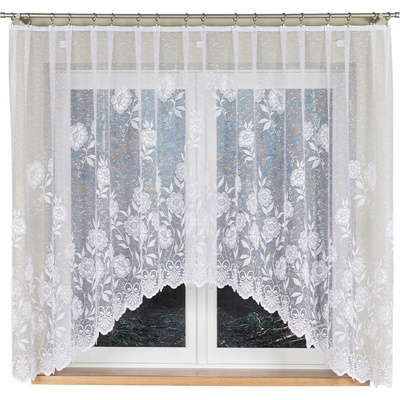 Hotová záclona do kuchyně nebo obýváku 300x160 cm žakárová na žabky, záclony do pokoje