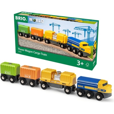 Brio 33982 Nákladný vlak s troma vozňami