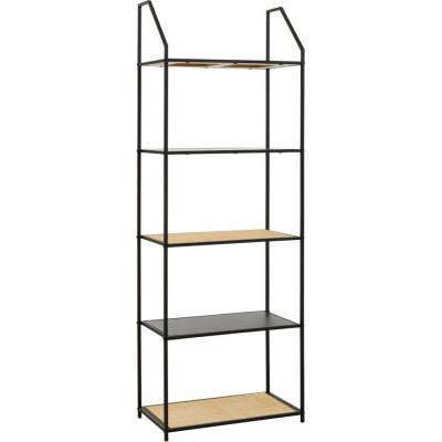 Premier Housewares Черен/в естествен цвят метален стелаж 61x179x34 cm Depok - Premier Housewares (2406752)