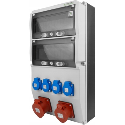 Stavební rozvaděč 16A 32A CEE 4x230V 36 modulů Doktorvolt DV-5312-F