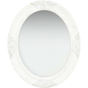 Image 1 of vidaXL Стенно огледало, бароков стил, 50x60 см, бяло (320348)