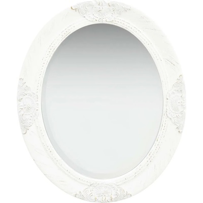 vidaXL Стенно огледало, бароков стил, 50x60 см, бяло (320348)