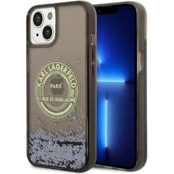 KARL LAGERFELD iPhone 14 Plus 6, 7" black hardcase Liquid Glitter RSG (KLHCP14MLCRSGRK)