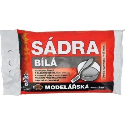 Uniflex sádra bílá, modelářská, 3 kg