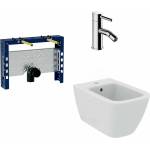Geberit Комплект монтажна рамка Geberit Kombifix, окачено биде Ideal Standard I. life B и хромиран смесител за биде Omnires Y (457.608.00.5+T461501+Y1220STCR)