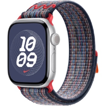 Apple Каишка Apple - Nike Sport Loop, Apple Watch, 40 mm, Blue/Red (mc1j4zm/a)