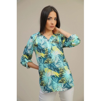 Image 1 of Radek's Collection Дамска блуза в щампа на зелени цветя 4264-515