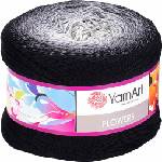 YARNART Flowers 253 Grey White Плетива прежда (Flowers 253)