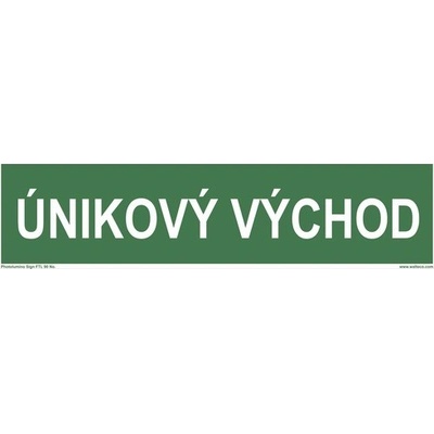 Výstražná tabulka "Únikový východ" 200x50 mm, fotoluminiscenční