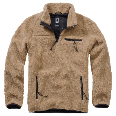 Brandit Мъжко яке от плюшен полар в цвят камел Brandit Teddyfleece TroyerBW-5022-70 - Камел, размер XXL