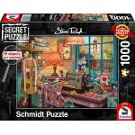 Schmidt Spiele Пъзел-загадка Schmidt от 1000 части - Шивашкото ателие, Стив Рийд (59654)