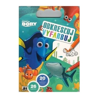 Obkresľuj a vyfarbuj Hľadá sa Dory