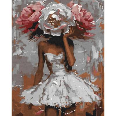Ideyka Květinové tajemství s extra metalickými barvami victoria_art 40 x 50 cm