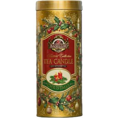 Basilur Festival Candle Gold Edition černý čaj 75 g + čajová svíčka 11 g