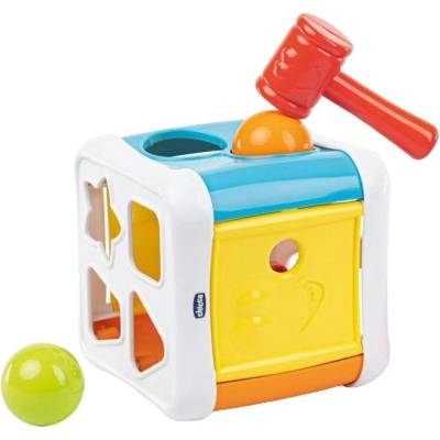 Chicco Сортер за подреждане 2 в 1 Chicco - Кубче с чукче (Т0407)