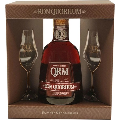 Quorhum 30y Oporto Finish 40% 0,7 l (dárkové balení 2 sklenice)