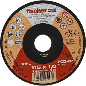 Fischer Řezný kotouč 115 x 1,0 x 22,2 mm 531709