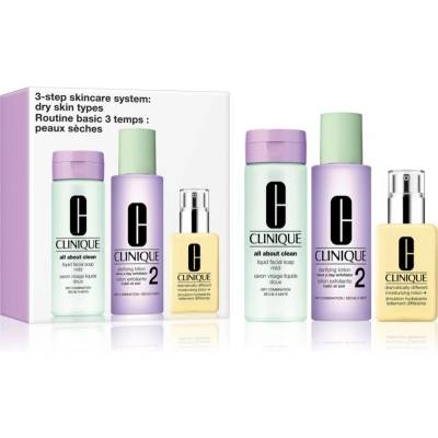 Clinique 3 Steps Skincare Systeme Dry Skin Types подаръчен комплект за суха кожа