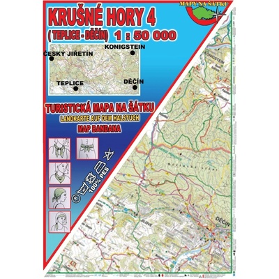 Krušné hory 4 Šátek s mapou