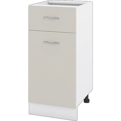 ИРИМ Долен шкаф с чекмедже и врата Сити БС-24 бяло гладко / сатен 40 см