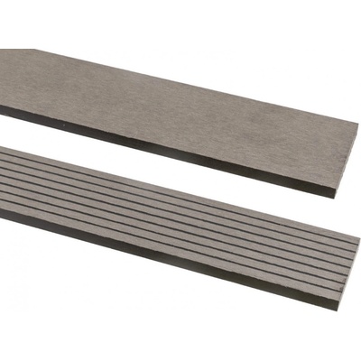 GUTTA Plotovka WPC FENCE světlé šedá, rovný konec (hladká/drážky) 12x80x800mm