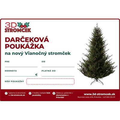 Darčeková poukážka na nový vianočný stromček