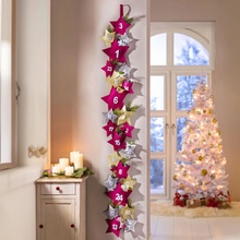 Weltbild Adventní kalendář Hvězdy bordó šedý 635144