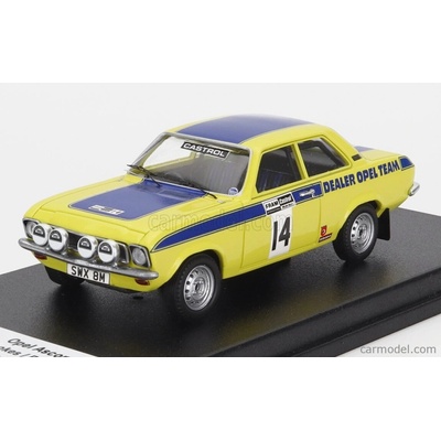 Trofeu Opel Ascona night Version N 14 Rally Welsh 1974 R.brookes R.h.evans Žlutá Modrá 1:43