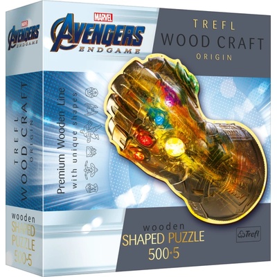 Trefl Дървен пъзел 500+5 - Avengers Ръкавицата на безкрайността