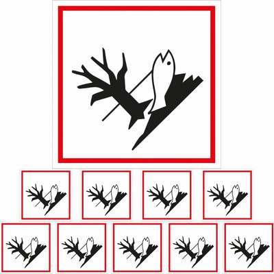 Walteco Symbol GHS 09 – NEBEZPEČÍ 100x100mm, samolepka Množství: 10 ks , 20139BP2