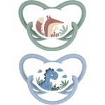 NIP Силиконови залъгалки NIP - Butterfly, Динозавър и лисица, 16-32 м, 2 броя (340008213105203) - ozone