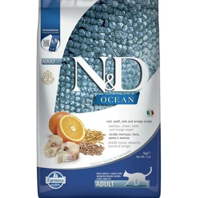 N&D cat OCEAN adult Codfish,spelt,oats&orange 1,5 kg