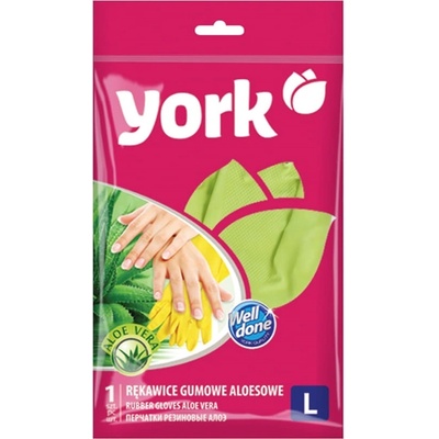 York Ръкавици Алое Вера, гумени, L