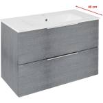 SAPHO Cirasa - Шкаф за мивка 78x54x39 см, 2 чекмеджета, сребрист дъб CR792-1111 (CR792-1111)