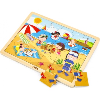 Image 1 of Viga Toys Дървен пъзел Viga - Лято, 24 елемента (51270)