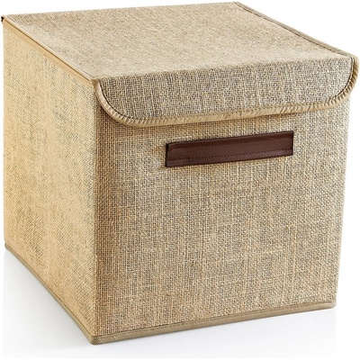Mioli Decor Светлокафява кутия за съхранение с капак от юта 30x30x30 cm - Mioli Decor (488PRN1201)