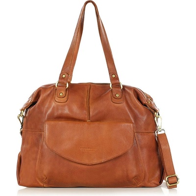 Mazzini Marco Camel kožená shopper kabelka A4