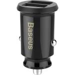 Baseus Зарядно за кола Baseus Grain Dual CCALL-ML01 с 2x USB-A, 5V 3.1A, черно (CCALL-ML01)