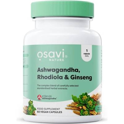 Osavi Ashwagandha + Rhodiola and Ginseng, 60 Vegan Capsules
