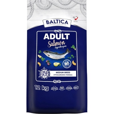 Baltica adult Hypoallergenic střední lososové 12 kg