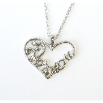 Fashion Jewerly řetízek Maminko miluji Tě Zdobené srdce 1176