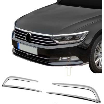 Omtec Nerez kryty predných hmloviek VW Passat 2015-2019