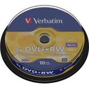 Média pro vypalování Verbatim DVD+RW 4,7GB 4x, SERL, spindle, 10ks (43488)