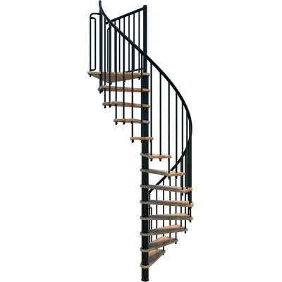Minka STAIRS Kombinované točité schodiště Berlin buk/černá pr. 140 cm
