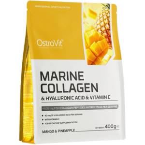 OstroVit Marine Collagen & Hyaluronic Acid Powder | with Vitamin C [400 грама] Ананас - манго