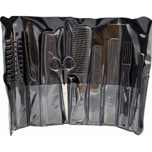 Bifull Scissors Razor and Case Black Set of 8 Combs