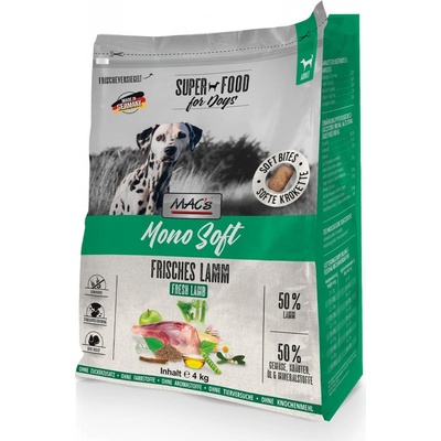 MAC's Dog Mono Soft Čerstvé Jehněčí 2 x 4 kg