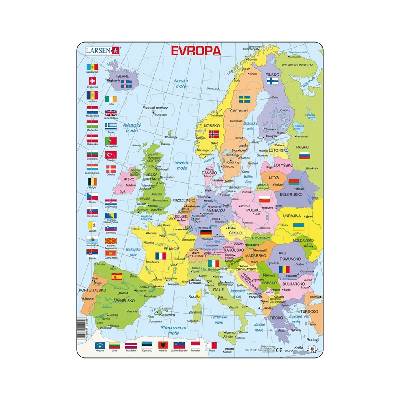 Larsen Vzdelávacie puzzle Európa Politická mapa 48 dielikov